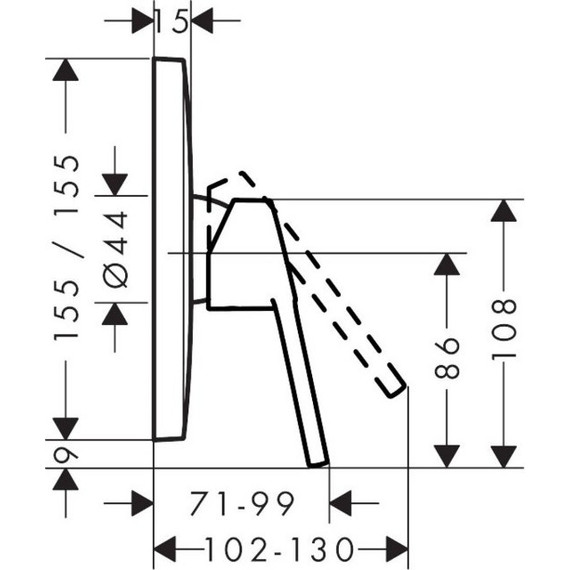 Смеситель для душа Hansgrohe Logis Loop 71267000 - 5 Смеситель для душа Hansgrohe Logis Loop 71267000 фото 5