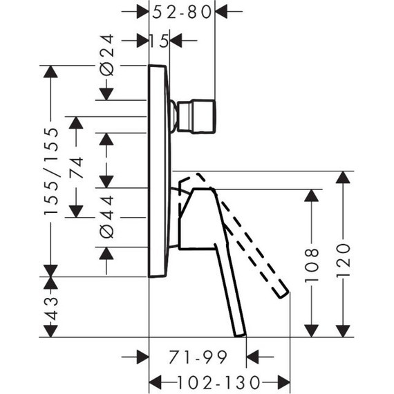 Смеситель для ванны Hansgrohe Logis Loop 71264000 - 5 Смеситель для ванны Hansgrohe Logis Loop 71264000 фото 5