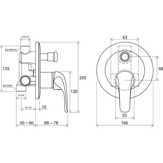 Смеситель для ванны Ravak Rosa RS 061.00 X070014 - 5 Смеситель для ванны Ravak Rosa RS 061.00 X070014 фото 5