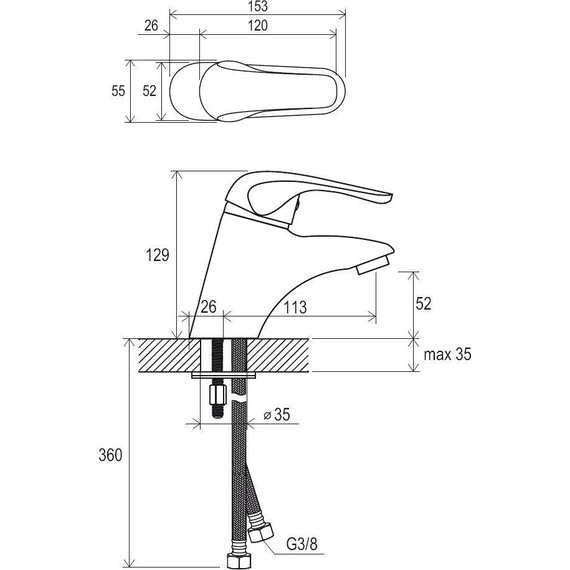 Смеситель для раковины Ravak Rosa RS 012.00 X070022 - 3 Смеситель для раковины Ravak Rosa RS 012.00 X070022 фото 3