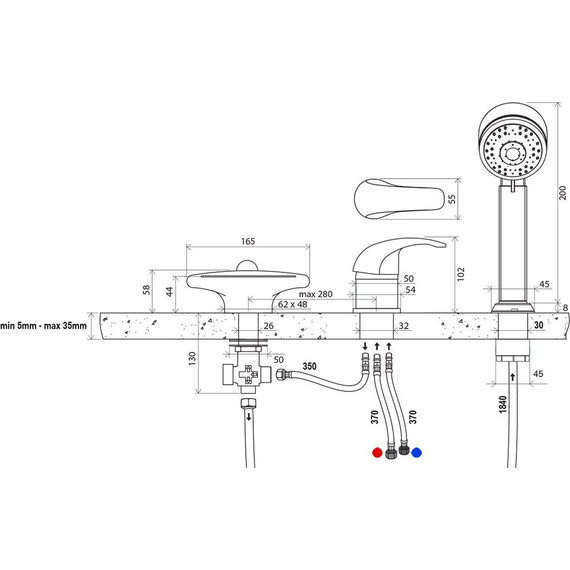 Смеситель для ванны Ravak Rosa RS 025.00 X07P003 - 6 Смеситель для ванны Ravak Rosa RS 025.00 X07P003 фото 6