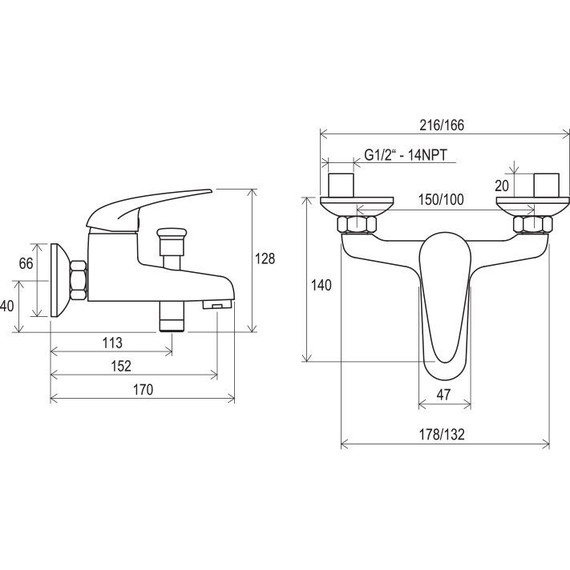 Смеситель для ванны Ravak Suzan SN 022.00/150 X070004 фото 3