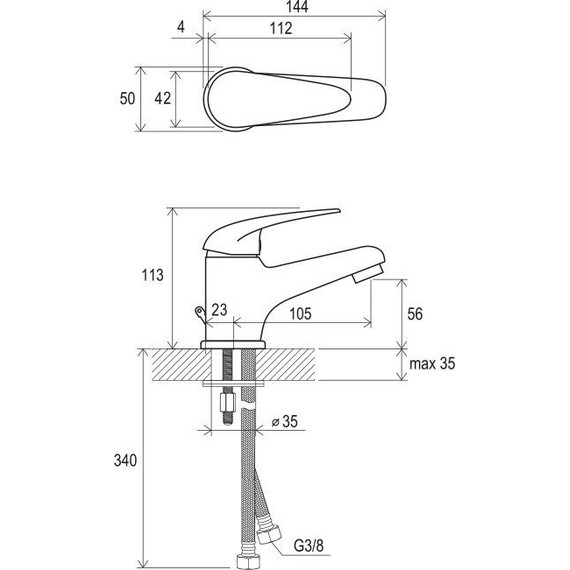 Смеситель для раковины Ravak Suzan SN 012.00 X070002 - 4 Смеситель для раковины Ravak Suzan SN 012.00 X070002 фото 4