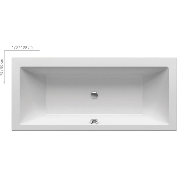 Ванна акриловая Ravak Formy 01 170х75 см C691000000, Размер - мм: 1700х750 фото 