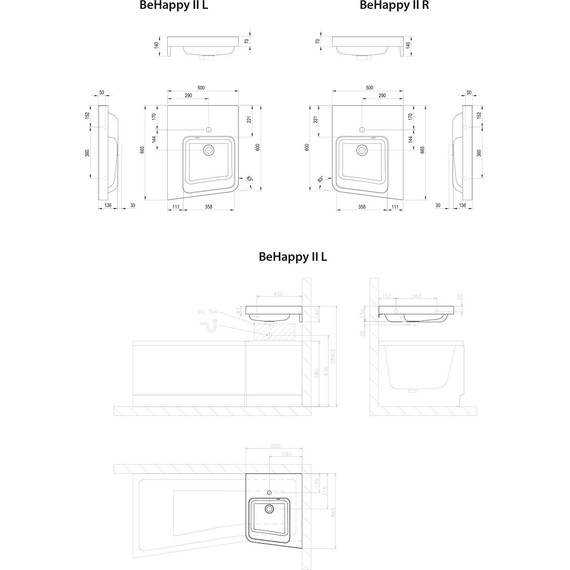 Раковина угловая Ravak BeHappy II 50х66 см XJAL1100001 L фото 5