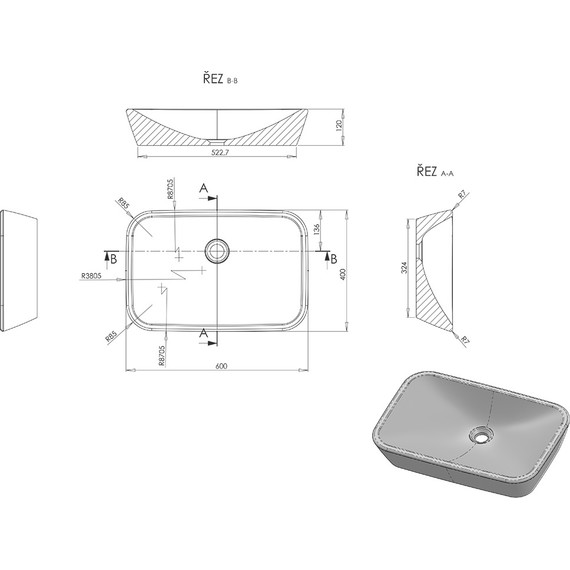 Раковина-чаша Ravak Ceramic R 60 см XJX01160002 - 6 Раковина-чаша Ravak Ceramic R 60 см XJX01160002 фото 6