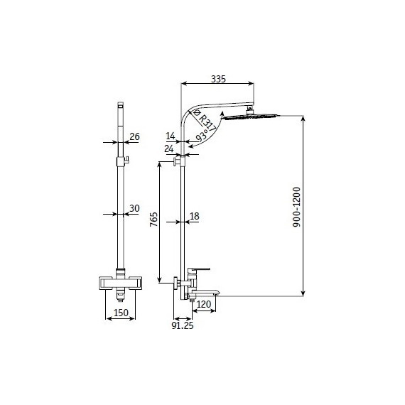 Душевая стойка RGW SP-30 30140130-01 - 2 Душевая стойка RGW SP-30 30140130-01 фото 2
