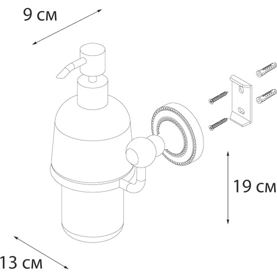 Дозатор для жидкого мыла Fixsen Style FX-41112 - 3 Дозатор для жидкого мыла Fixsen Style FX-41112 фото 3