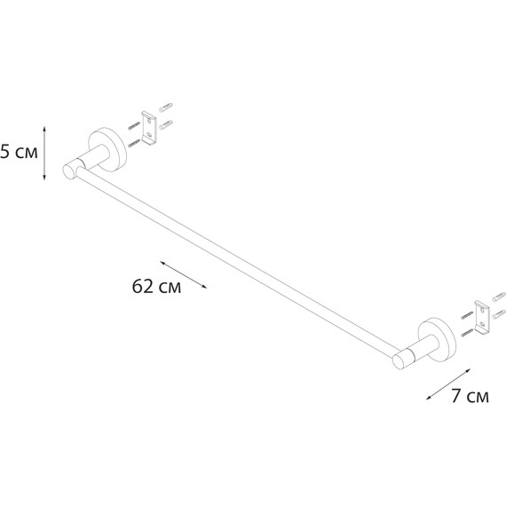 Полотенцедержатель Fixsen Modern FX-51501, сатин - 3 Полотенцедержатель Fixsen Modern FX-51501, сатин фото 3