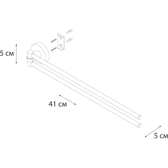 Полотенцедержатель Fixsen Modern FX-51502A, сатин фото 3