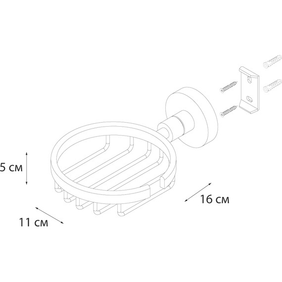 Мыльница Fixsen Modern FX-51509, сатин - 3 Мыльница Fixsen Modern FX-51509, сатин фото 3