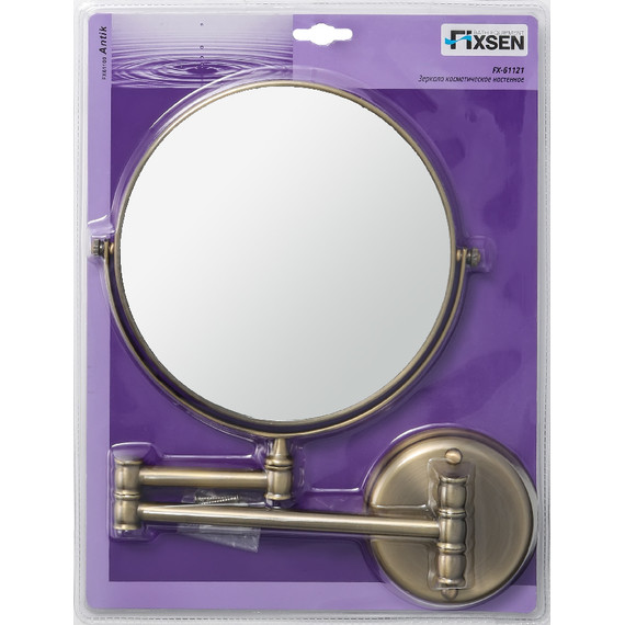 Зеркало косметическое настенное Fixsen Antik FX-61121, цвет бронза фото 2