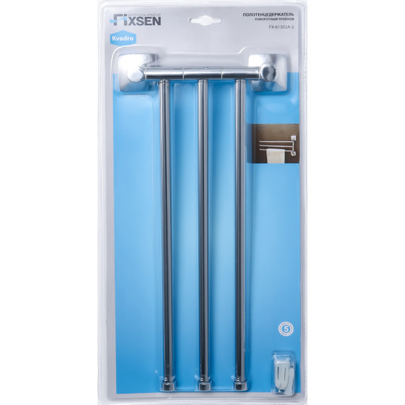 Полотенцедержатель Fixsen Kvadro FX-61302A-3 - 2 Полотенцедержатель Fixsen Kvadro FX-61302A-3 фото 2