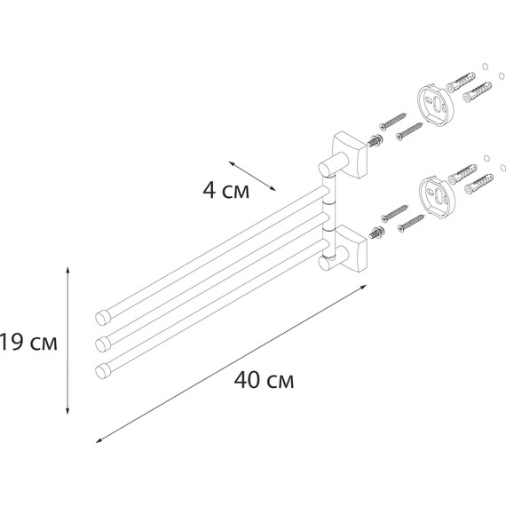 Полотенцедержатель Fixsen Kvadro FX-61302A-3 - 3 Полотенцедержатель Fixsen Kvadro FX-61302A-3 фото 3