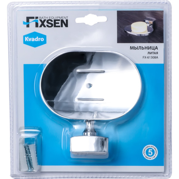 Мыльница Fixsen Kvadro FX-61308A - 2 Мыльница Fixsen Kvadro FX-61308A фото 2