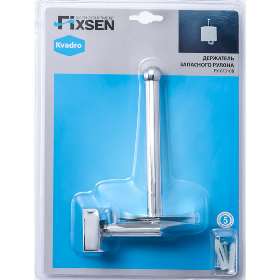 Держатель для туалетной бумаги Fixsen Kvadro FX-61310B - 2 Держатель для туалетной бумаги Fixsen Kvadro FX-61310B фото 2