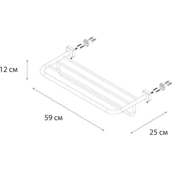 Полка для полотенец Fixsen Kvadro FX-61315 - 3 Полка для полотенец Fixsen Kvadro FX-61315 фото 3