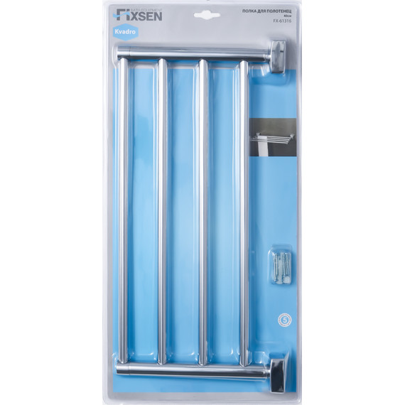 Полка для полотенец Fixsen Kvadro FX-61316 - 2 Полка для полотенец Fixsen Kvadro FX-61316 фото 2