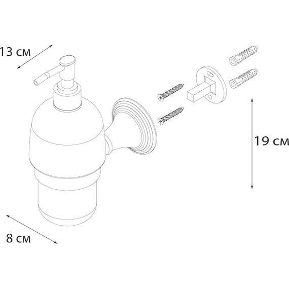 Дозатор для жидкого мыла Fixsen Best FX-71612 - 3 Дозатор для жидкого мыла Fixsen Best FX-71612 фото 3