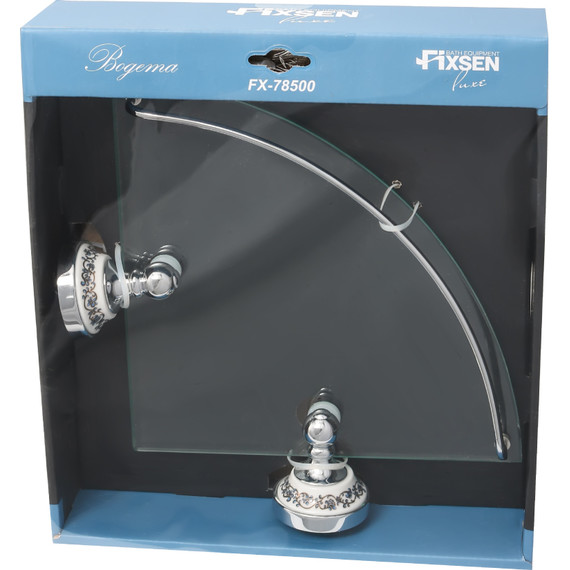 Стеклянная полка Fixsen Bogema FX-78503A 25 см фото 2