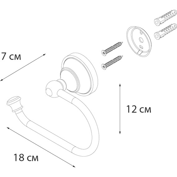 Держатель для туалетной бумаги Fixsen Bogema FX-78510A фото 3