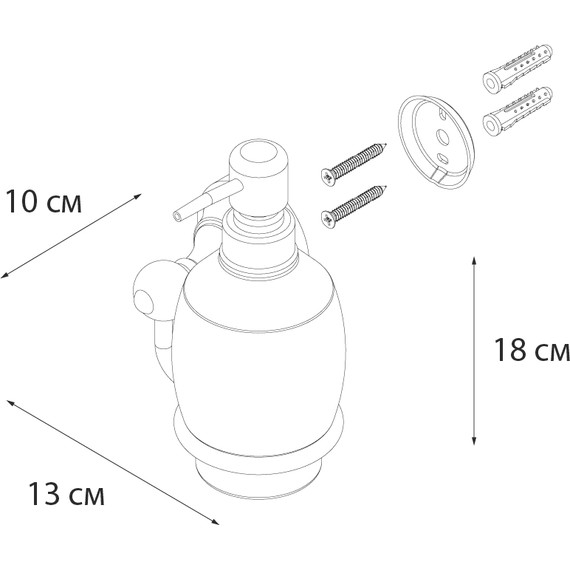 Дозатор для жидкого мыла Fixsen Bogema FX-78512 - 3 Дозатор для жидкого мыла Fixsen Bogema FX-78512 фото 3