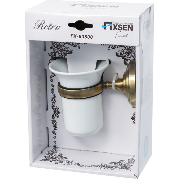 Стакан для зубных щеток Fixsen Retro FX-83806, цвет бронза - 2 Стакан для зубных щеток Fixsen Retro FX-83806, цвет бронза фото 2