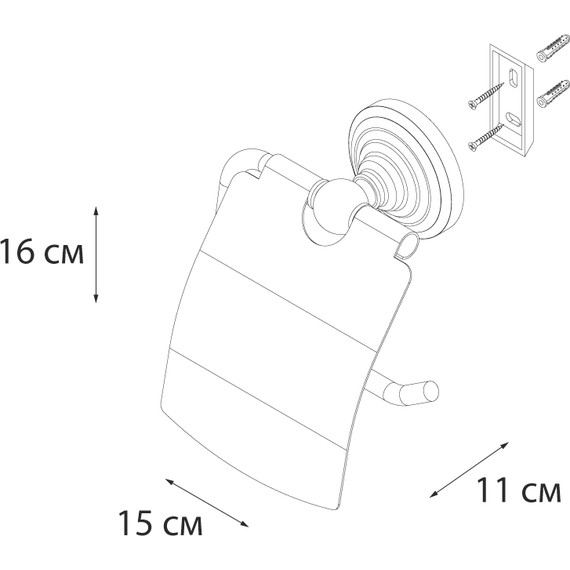 Держатель для туалетной бумаги Fixsen Retro FX-83810, цвет бронза фото 3