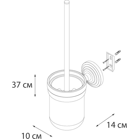 Ершик для унитаза Fixsen Retro FX-83813, цвет бронза фото 3