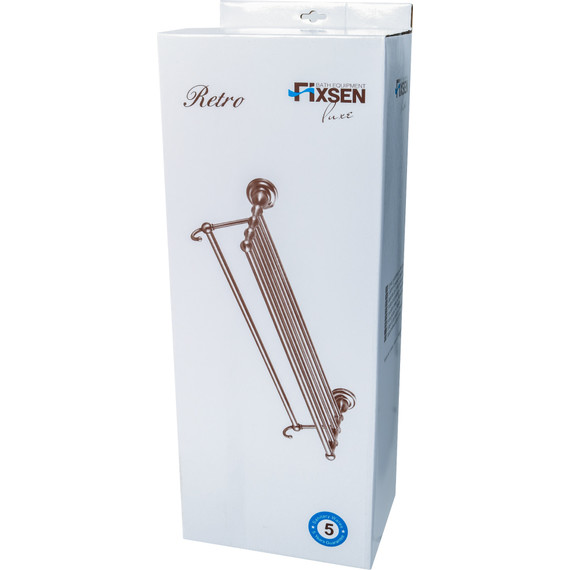 Полка для полотенец Fixsen Retro FX-83815A, цвет бронза - 2 Полка для полотенец Fixsen Retro FX-83815A, цвет бронза фото 2
