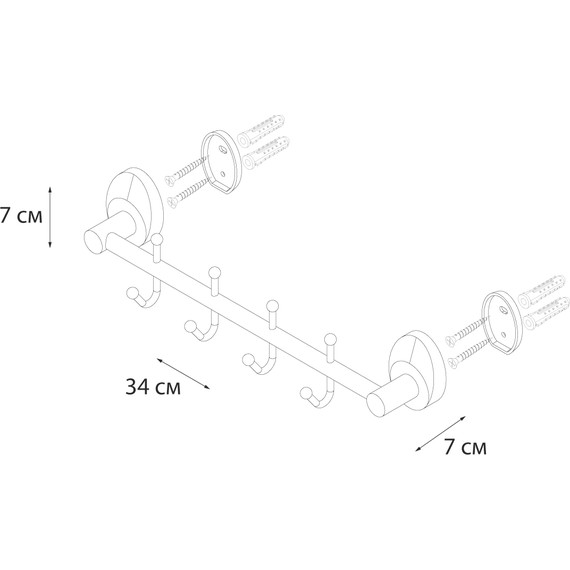 Набор крючков Fixsen Europa FX-21805-4 - 3 Набор крючков Fixsen Europa FX-21805-4 фото 3