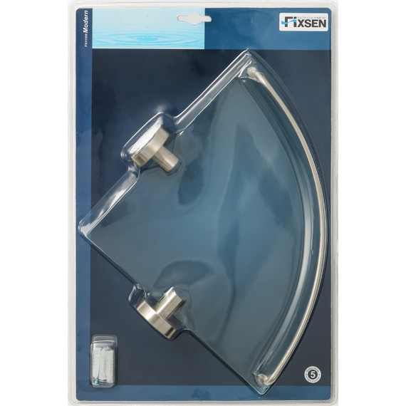 Стеклянная полка Fixsen Modern FX-51503A 25 см, сатин - 2 Стеклянная полка Fixsen Modern FX-51503A 25 см, сатин фото 2