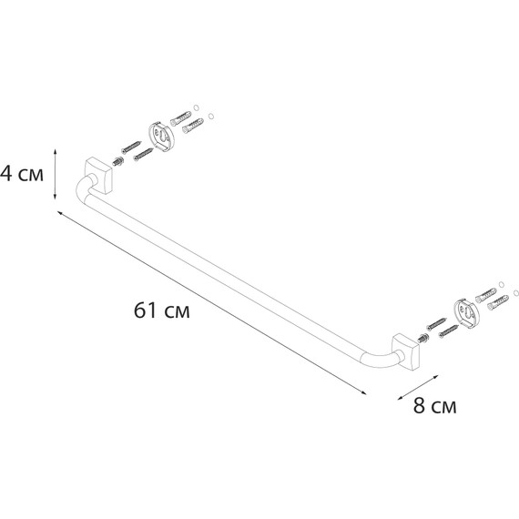 Полотенцедержатель Fixsen Kvadro FX-61301 - 3 Полотенцедержатель Fixsen Kvadro FX-61301 фото 3