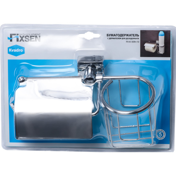 Держатель для туалетной бумаги Fixsen Kvadro FX-61309+10 - 2 Держатель для туалетной бумаги Fixsen Kvadro FX-61309+10 фото 2