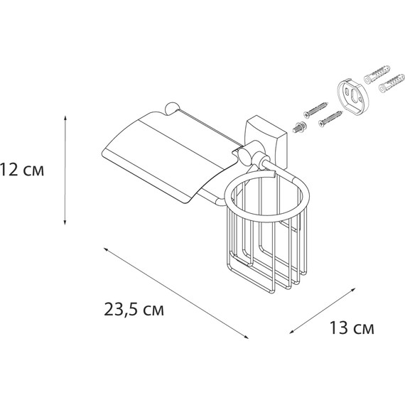 Держатель для туалетной бумаги Fixsen Kvadro FX-61309+10 - 3 Держатель для туалетной бумаги Fixsen Kvadro FX-61309+10 фото 3