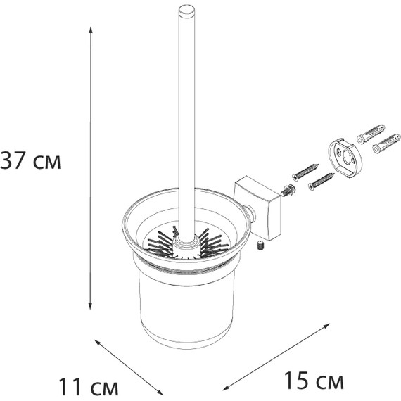 Ершик для унитаза Fixsen Kvadro FX-61313 - 3 Ершик для унитаза Fixsen Kvadro FX-61313 фото 3