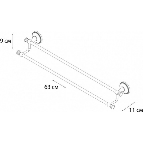 Полотенцедержатель Fixsen Alfa GR-9502, цвет античная латунь - 2 Полотенцедержатель Fixsen Alfa GR-9502, цвет античная латунь фото 2