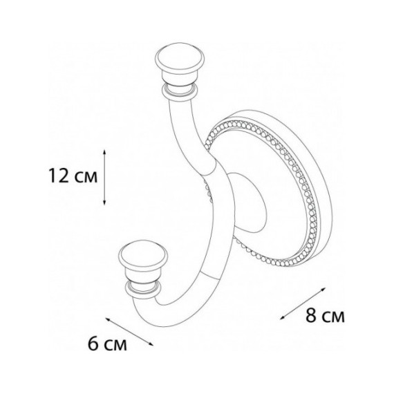 Крючок Fixsen Alfa GR-9505, цвет античная латунь фото 2