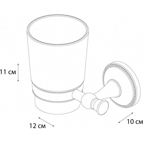 Стакан для зубных щеток Fixsen Alfa GR-9506, цвет античная латунь - 2 Стакан для зубных щеток Fixsen Alfa GR-9506, цвет античная латунь фото 2