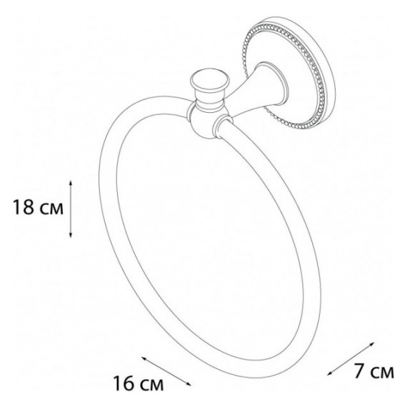 Кольцо для полотенец Fixsen Alfa GR-9511, цвет античная латунь - 2 Кольцо для полотенец Fixsen Alfa GR-9511, цвет античная латунь фото 2