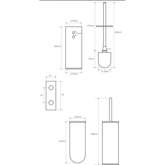 Ёршик для унитаза Bemeta Omega 102313067 чёрный - 5 Ёршик для унитаза Bemeta Omega 102313067 чёрный фото 5