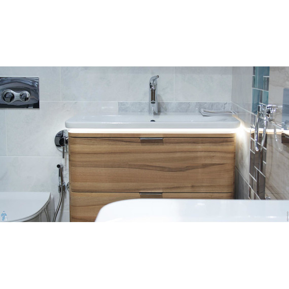 Тумба подвесная с раковиной Vitra Nest 80 см 56147, цвет натуральная древесина фото 2