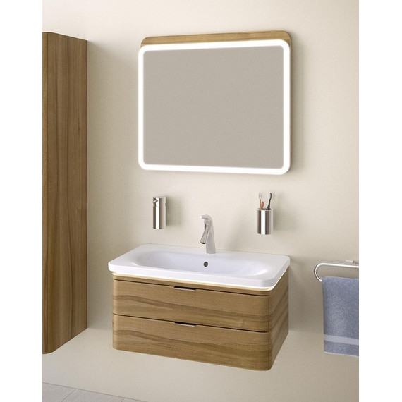 Тумба подвесная с раковиной Vitra Nest 80 см 56147, цвет натуральная древесина фото 3