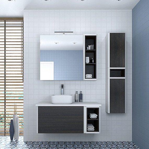 Модуль подвесной открытый Акватон Брук 20 см 1A200903BCDF0, белый/дуб феррара фото 3