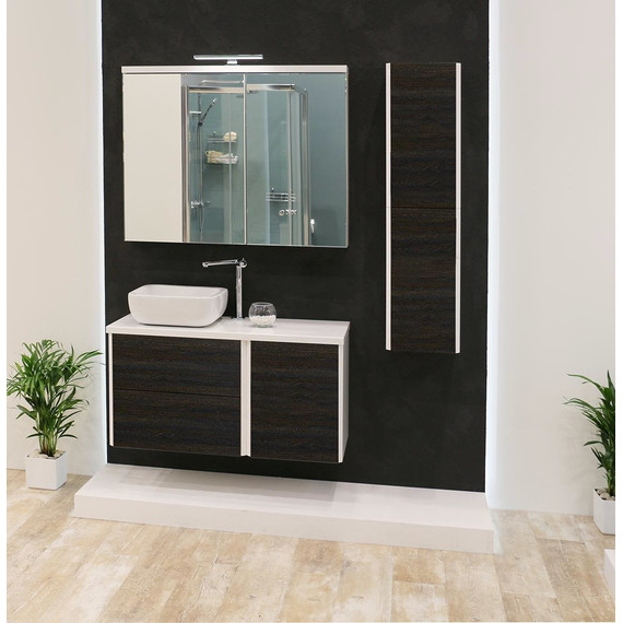 Тумба подвесная со столешницей Акватон Брук 60 см 1A201901BCDF0, белый/дуб феррара фото 4