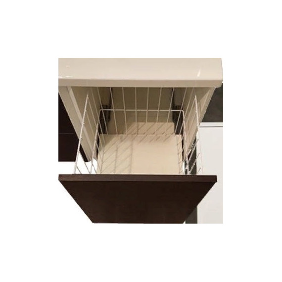 Модуль подвесной с корзиной Акватон Брук 40 см 1A202203BCDF0, белый/дуб феррара фото 3