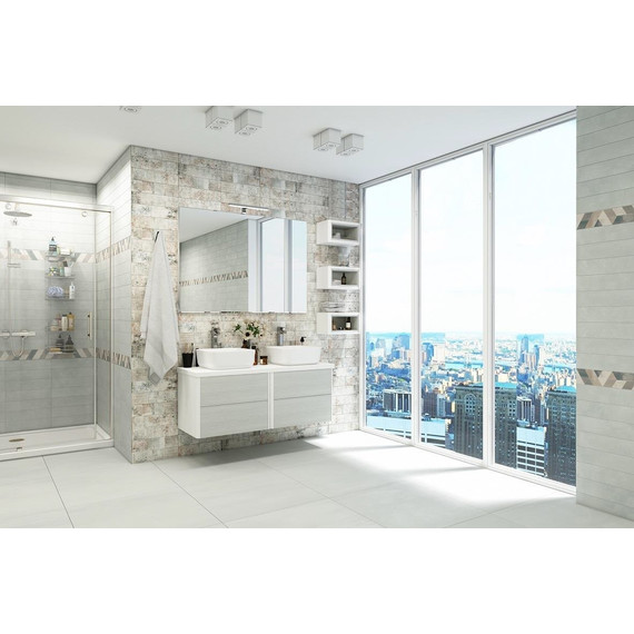 Тумба подвесная со столешницей Акватон Брук 80 см 1A202001BCDL0, белый/дуб латте - 2 Тумба подвесная со столешницей Акватон Брук 80 см 1A202001BCDL0, белый/дуб латте фото 2