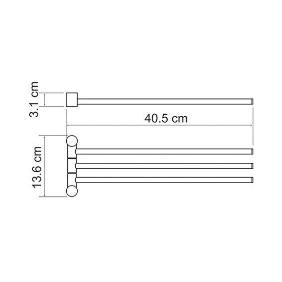 Полотенцедержатель WasserKraft Exter K-1533, цвет светлая бронза фото 4