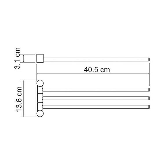 Полотенцедержатель WasserKraft Isar K-1633, цвет тёмная бронза фото 4