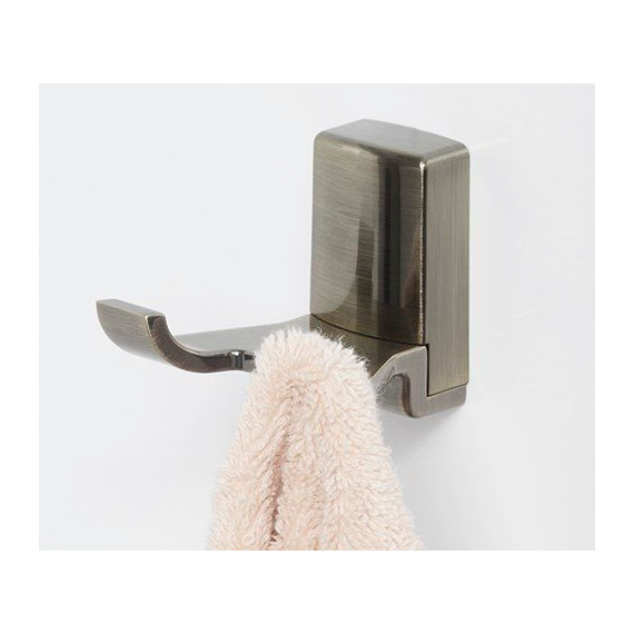 Крючок двойной WasserKraft Exter K-5223D, цвет светлая бронза - 3 Крючок двойной WasserKraft Exter K-5223D, цвет светлая бронза фото 3